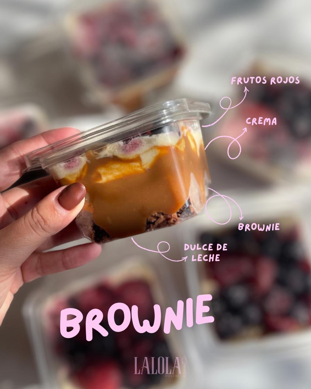Brownie con frutos rojos